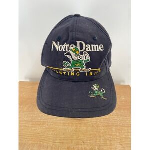 Vintage Notre Dame Fighting Irish Baseball Cap Adjustable Snapback Navy Blue